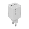 Canyon punjač CU45CC, 45W GaN, bijeli, 2x USB-C PD